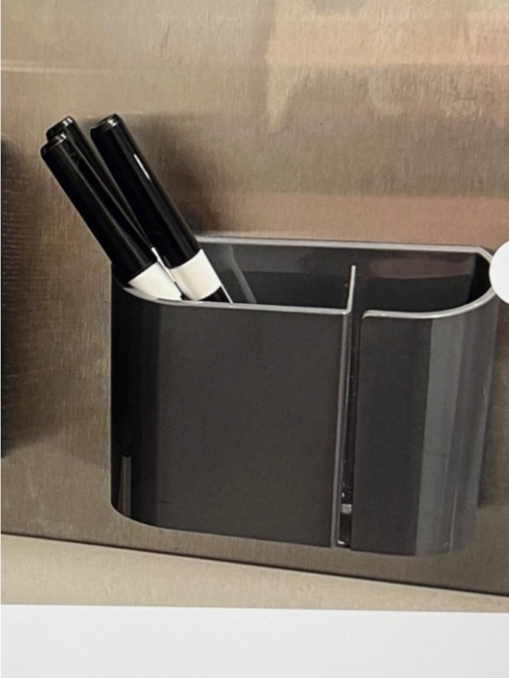 Magnetic Organizer Cup - Compact Home Office Storage Locker Gray